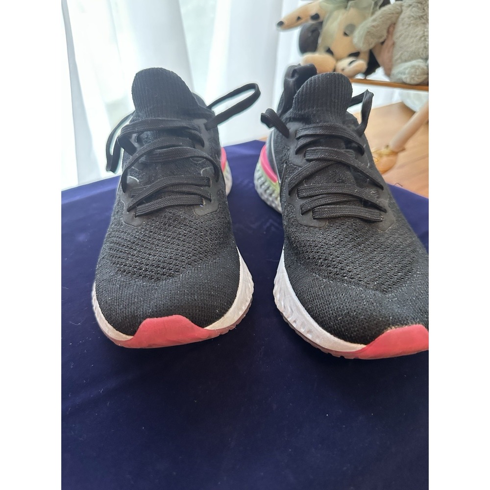 Nike Epic React Women's Lace-Up Low Top Running Shoes Black Pink Green